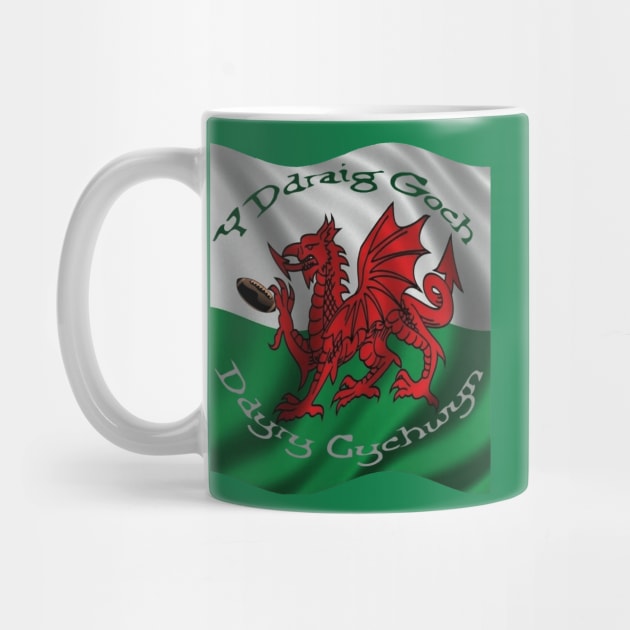 Y Ddraig Goch Ddyry Cychwyn Welsh Rugby And Flag by taiche